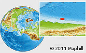 Physical Location Map of the area around 71° 39' 56" N, 151° 13' 29" W