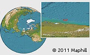 Satellite Location Map of the area around 71° 39' 56" N, 151° 13' 29" W