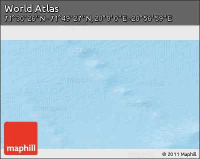 Physical 3D Map of the Area around 71° 39' 56" N, 20° 28' 30" E
