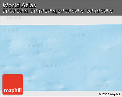 Physical 3D Map of the Area around 71° 39' 56" N, 21° 10' 29" W