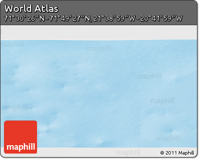 Physical 3D Map of the Area around 71° 39' 56" N, 21° 10' 29" W