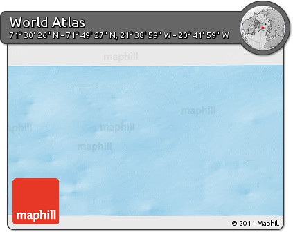 Shaded Relief 3D Map of the Area around 71° 39' 56" N, 21° 10' 29" W