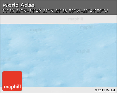 Shaded Relief 3D Map of the Area around 71° 39' 56" N, 21° 10' 29" W