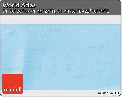 Physical 3D Map of the Area around 71° 39' 56" N, 22° 10' 29" E