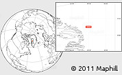 Blank Location Map of the area around 71° 39' 56" N, 49° 13' 30" W