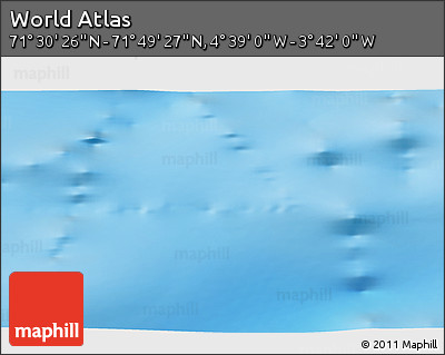 Shaded Relief 3D Map of the Area around 71° 39' 56" N, 4° 10' 30" W