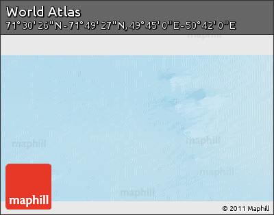 Physical 3D Map of the Area around 71° 39' 56" N, 50° 13' 30" E