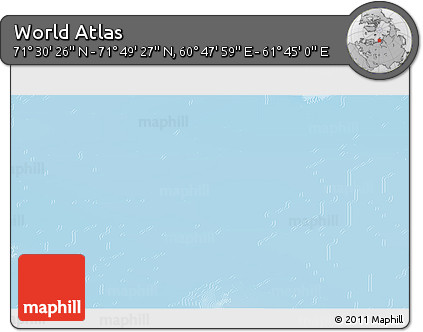 Physical 3D Map of the Area around 71° 39' 56" N, 61° 16' 29" E