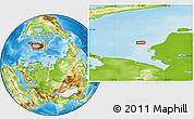 Physical Location Map of the area around 71° 39' 56" N, 65° 31' 30" E