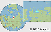 Savanna Style Location Map of the area around 71° 39' 56" N, 77° 25' 30" E