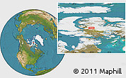 Satellite Location Map of the area around 71° 39' 56" N, 83° 13' 29" W