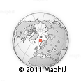 Outline Map of the Area around 71° 39' 56" N, 9° 25' 30" E, rectangular outline