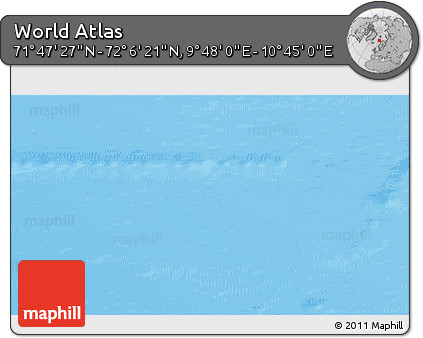Physical 3D Map of the Area around 71° 56' 54" N, 10° 16' 30" E
