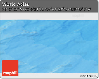 Political 3D Map of the Area around 71° 56' 54" N, 151° 13' 29" W