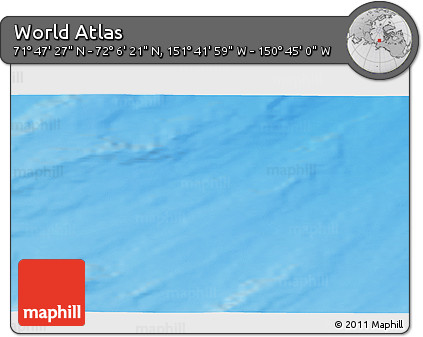 Shaded Relief 3D Map of the Area around 71° 56' 54" N, 151° 13' 29" W