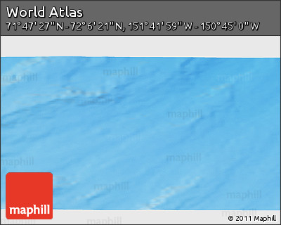 Shaded Relief 3D Map of the Area around 71° 56' 54" N, 151° 13' 29" W