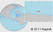Gray Location Map of the area around 71° 56' 54" N, 151° 13' 29" W