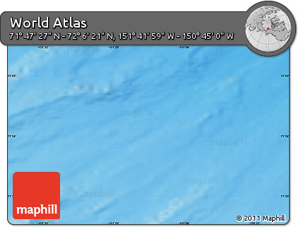 Physical Map of the Area around 71° 56' 54" N, 151° 13' 29" W
