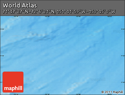 Physical Map of the Area around 71° 56' 54" N, 151° 13' 29" W