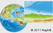 Physical Location Map of the area around 71° 56' 54" N, 153° 46' 30" W