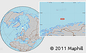 Gray Location Map of the area around 71° 56' 54" N, 20° 28' 30" E