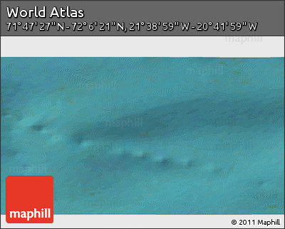 Satellite 3D Map of the Area around 71° 56' 54" N, 21° 10' 29" W