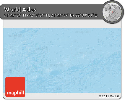 Physical 3D Map of the Area around 71° 56' 54" N, 22° 10' 29" E