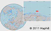 Gray Location Map of the area around 71° 56' 54" N, 28° 58' 30" E, hill shading