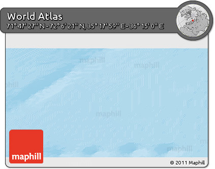 Physical 3D Map of the Area around 71° 56' 54" N, 35° 46' 29" E