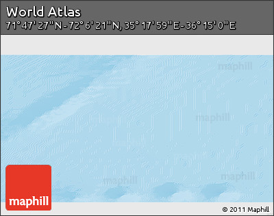 Physical 3D Map of the Area around 71° 56' 54" N, 35° 46' 29" E