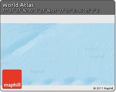Physical 3D Map of the Area around 71° 56' 54" N, 35° 46' 29" E