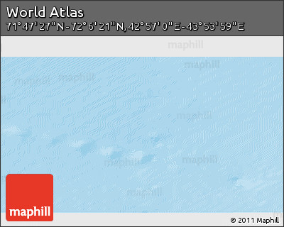 Physical 3D Map of the Area around 71° 56' 54" N, 43° 25' 29" E