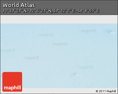 Physical 3D Map of the Area around 71° 56' 54" N, 47° 40' 29" E