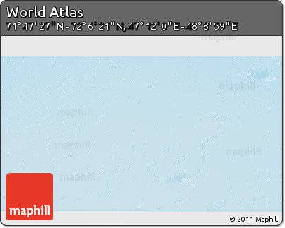 Physical 3D Map of the Area around 71° 56' 54" N, 47° 40' 29" E