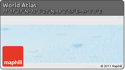 Physical Panoramic Map of the Area around 71° 56' 54" N, 48° 31' 29" E