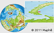 Physical Location Map of the area around 71° 56' 54" N, 56° 10' 29" E