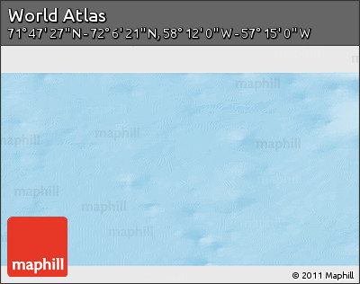 Physical 3D Map of the Area around 71° 56' 54" N, 57° 43' 30" W