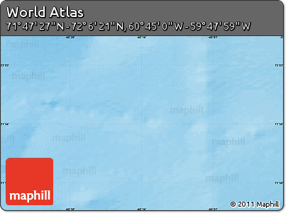 Physical Map of the Area around 71° 56' 54" N, 60° 16' 29" W