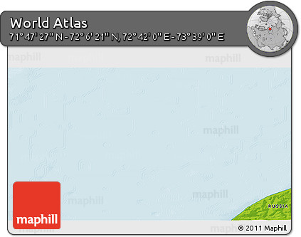 Physical 3D Map of the Area around 71° 56' 54" N, 73° 10' 30" E