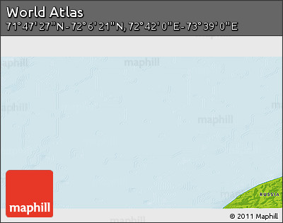 Physical 3D Map of the Area around 71° 56' 54" N, 73° 10' 30" E