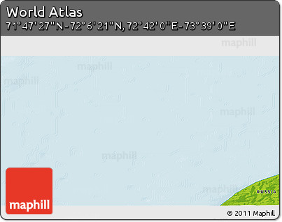 Physical 3D Map of the Area around 71° 56' 54" N, 73° 10' 30" E
