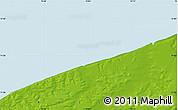 Physical Map of the area around 71° 56' 54" N, 74° 1' 30" E