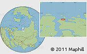 Savanna Style Location Map of the area around 71° 56' 54" N, 74° 52' 30" E