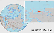 Gray Location Map of the area around 71° 56' 54" N, 78° 16' 30" E