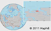 Gray Location Map of the area around 71° 56' 54" N, 79° 7' 30" E