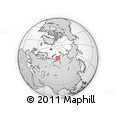 Outline Map of the Area around 71° 56' 54" N, 80° 49' 29" E, rectangular outline
