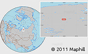 Gray Location Map of the area around 71° 56' 54" N, 94° 25' 30" E