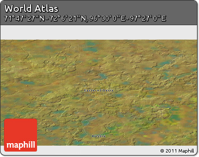 Satellite 3D Map of the Area around 71° 56' 54" N, 96° 58' 29" E