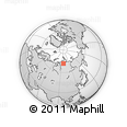 Outline Map of the Area around 71° 56' 54" N, 96° 58' 29" E, rectangular outline