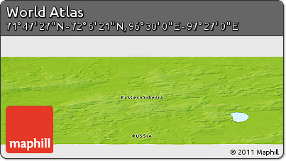 Physical Panoramic Map of the Area around 71° 56' 54" N, 96° 58' 29" E
